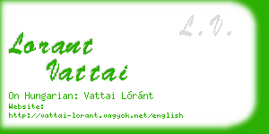 lorant vattai business card