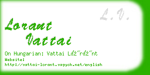 lorant vattai business card